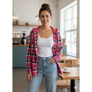 Women Jacket Size Medium Eddie Bauer Long Sleeve Hoodie With Pockets